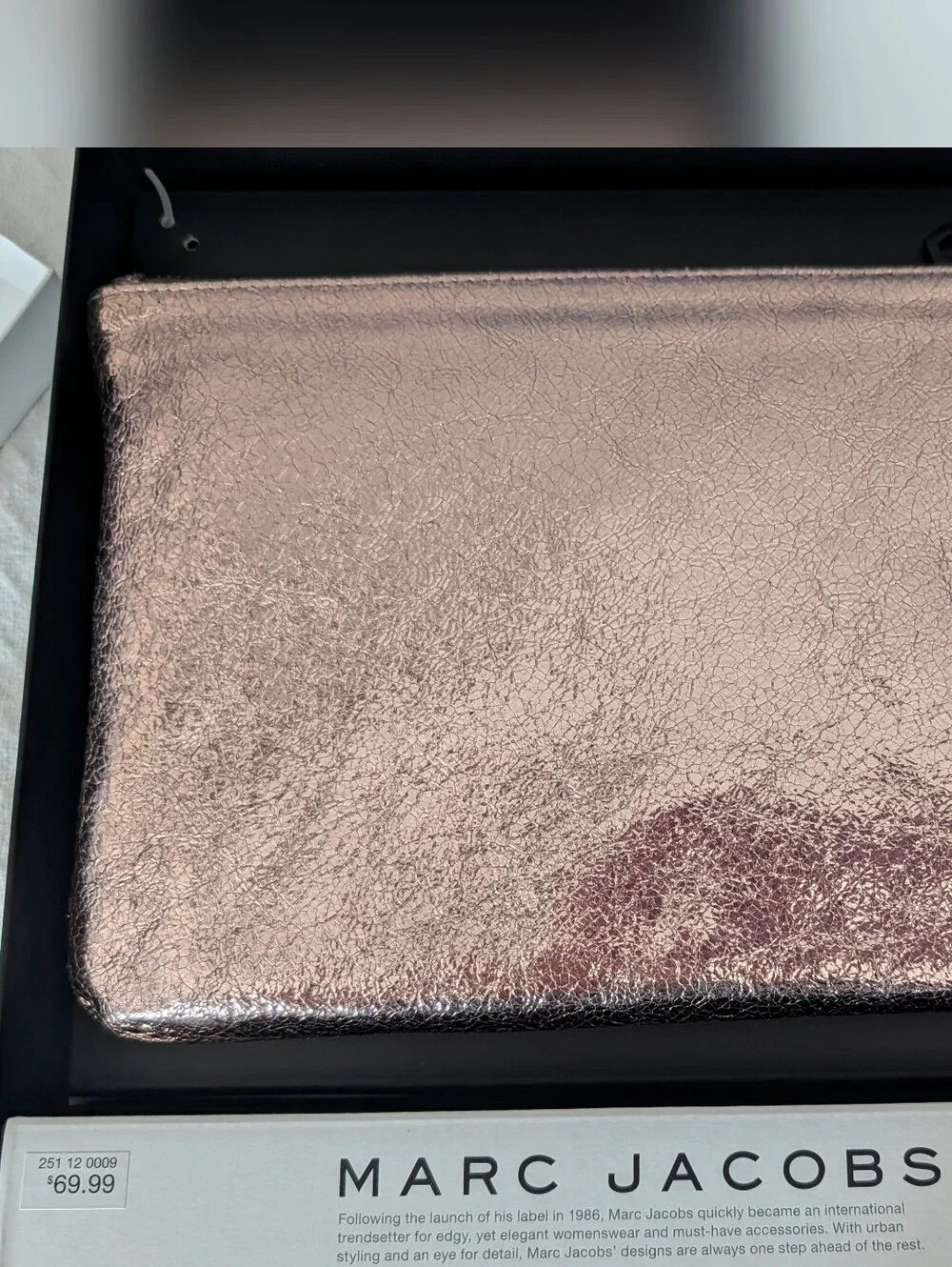 Marc Jacobs X Target Rose Gold Metallic Flat Clutch